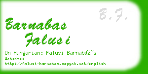 barnabas falusi business card